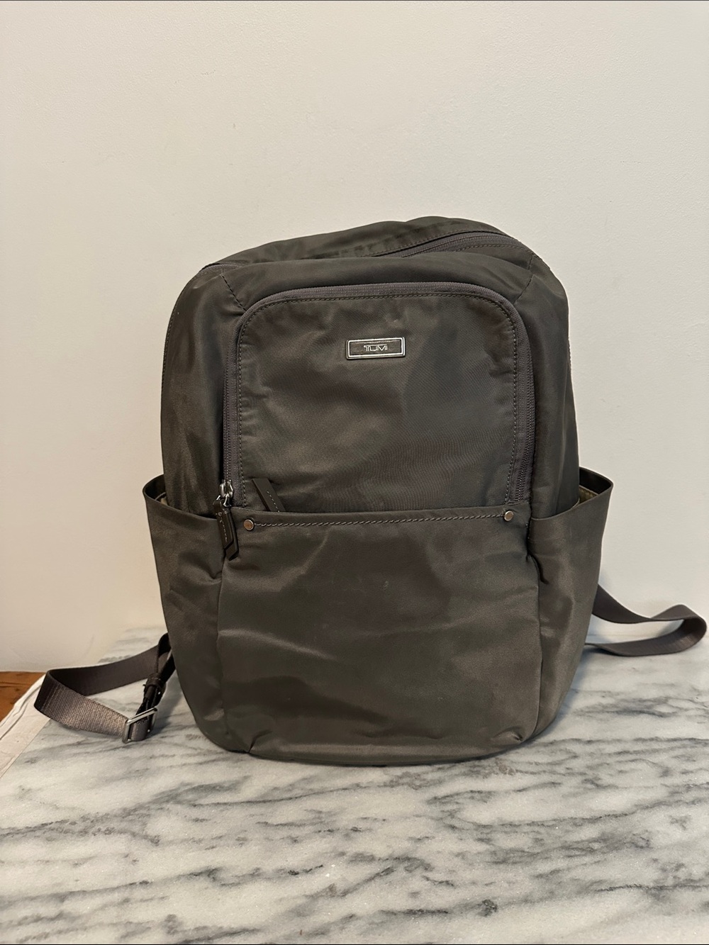 TUMI Voyageur Andorra Gray Nylon Travel School Work Backpack mink Gray